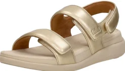 Fitflop F-Mode Go Adjustable Flatform Sandals Goudkleur Online