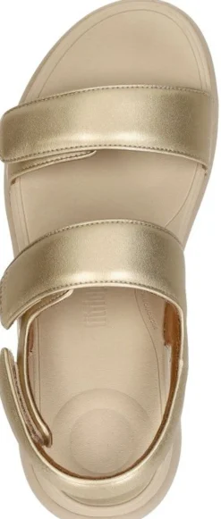 Fitflop F-Mode Go Adjustable Flatform Sandals Goudkleur Online