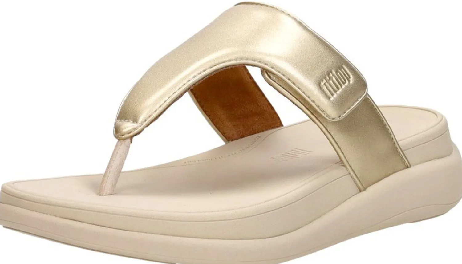 Fitflop F-Mode Go Adjustable Flatform Sandals Goudkleur Outlet