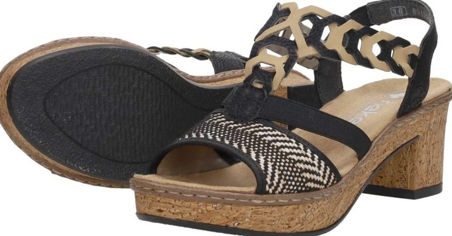 Rieker Gekleed Zwart Discount
