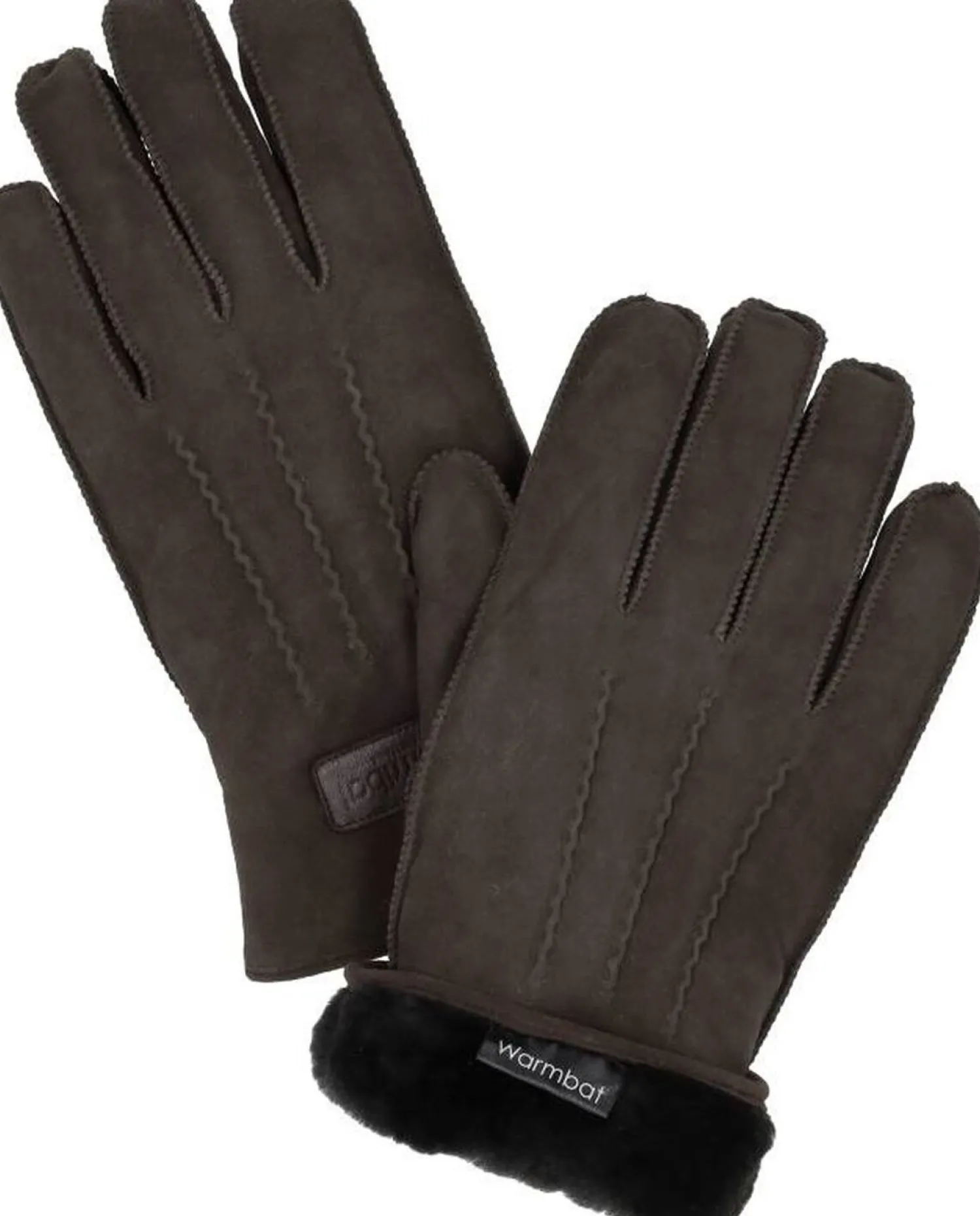 Warmbat Gloves Men Suede Donkerbruin Hot
