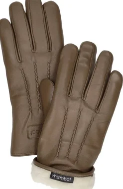 Warmbat Gloves Women Leather Taupe Outlet