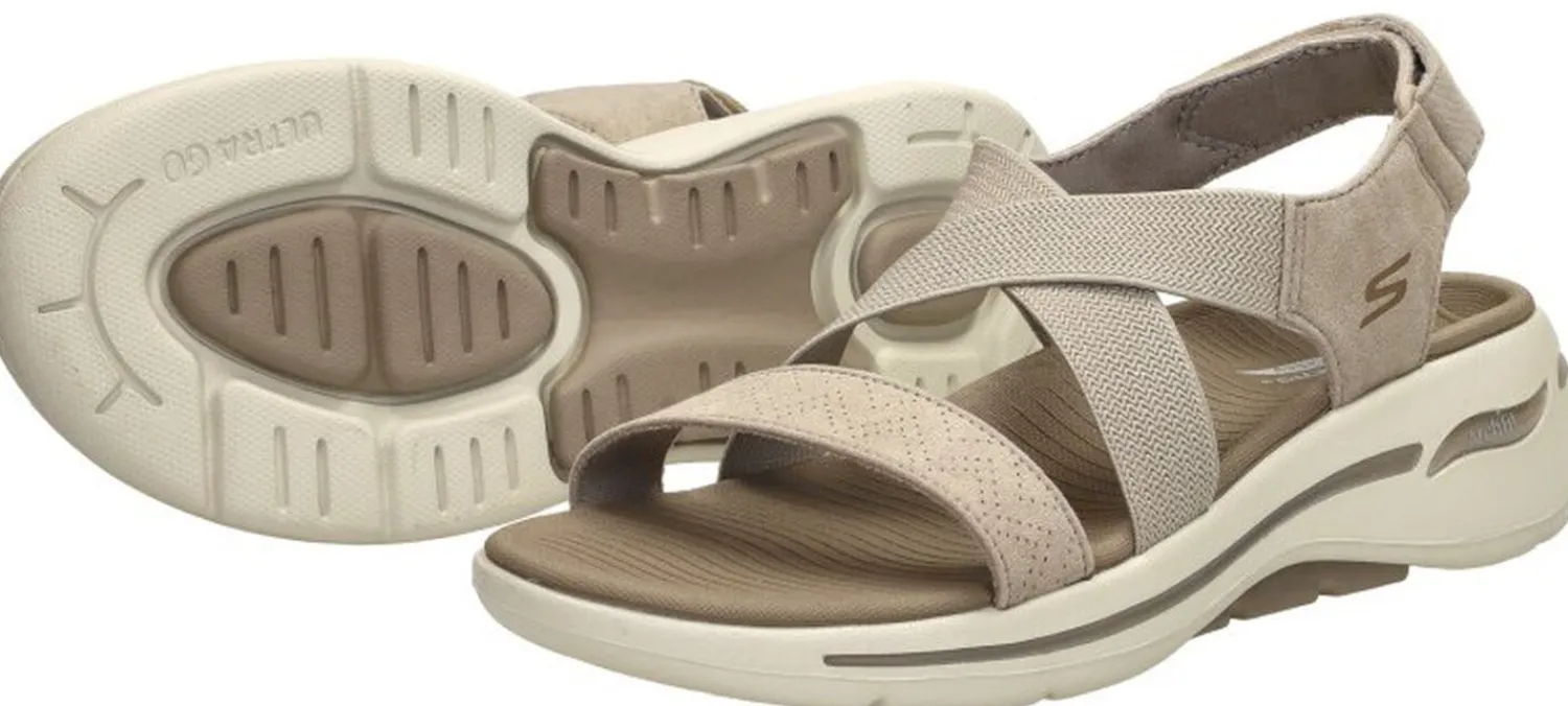Skechers Go Walk Arch Fit Taupe Clearance