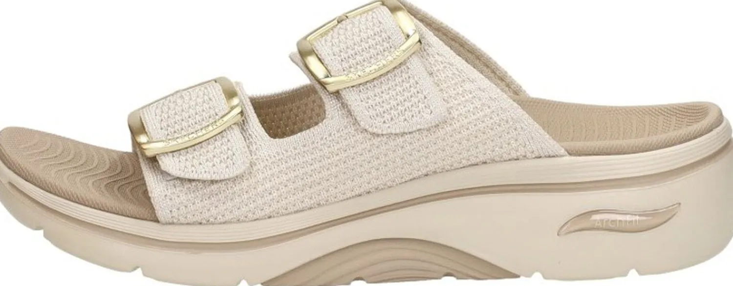 Skechers Go Walk Arch Fit 2.0 Sandal Beige Clearance