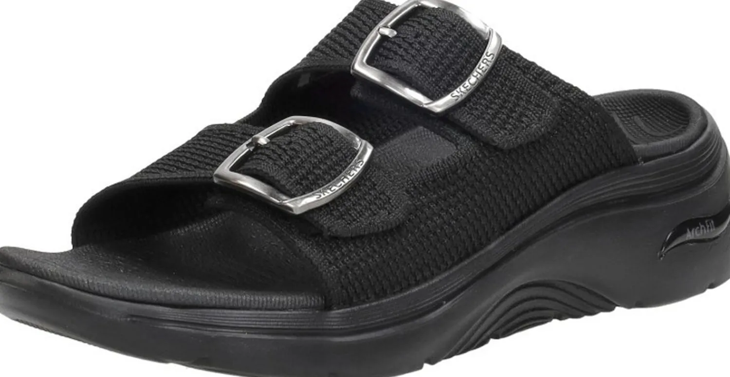 Skechers Go Walk Arch Fit 2.0 Sandal Zwart Outlet
