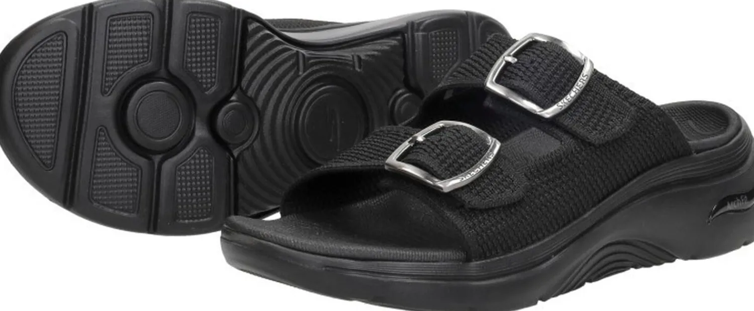 Skechers Go Walk Arch Fit 2.0 Sandal Zwart Outlet
