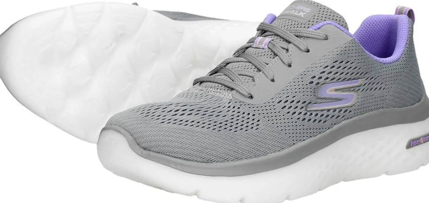 Skechers Go Walk Hyper Burst - Space Lichtgrijs Sale