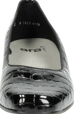 Ara Graz Cocco-Lack Zwart croco lak Hot