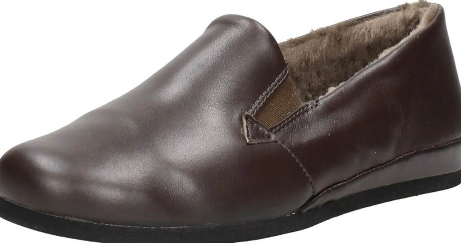 Rohde Heren pantoffels Donkerbruin New
