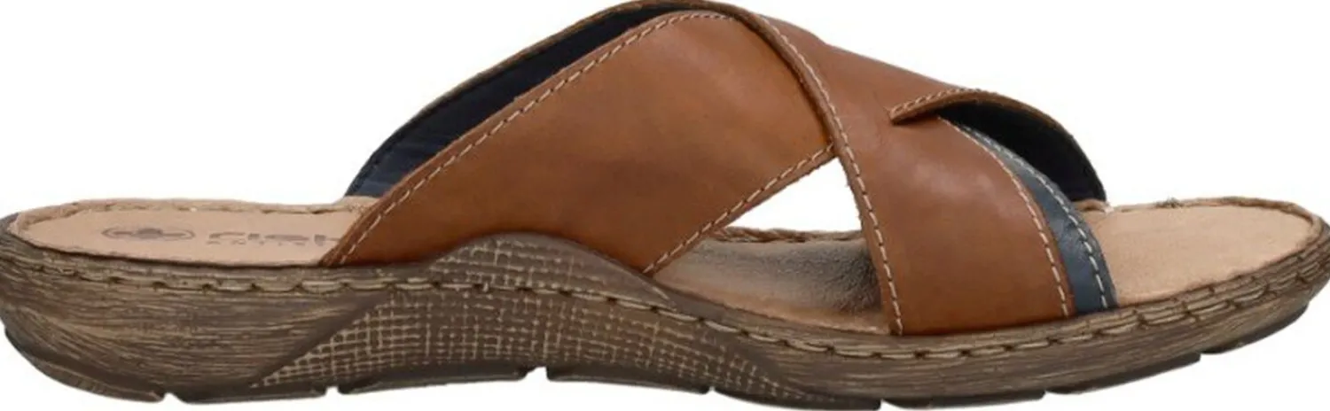 Rieker Heren slippers Cognac Best