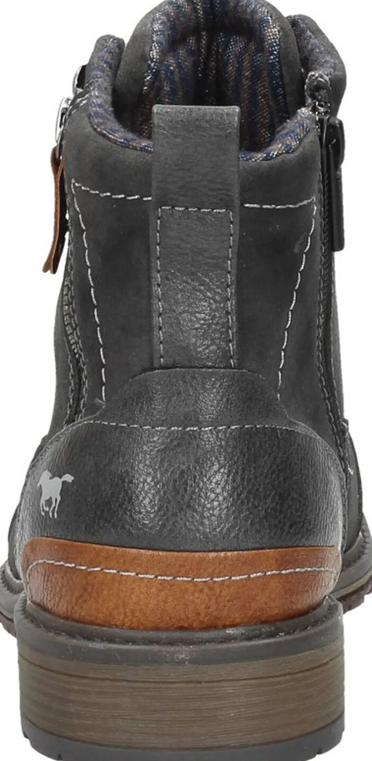 Mustang Heren veterschoenen Donkergrijs Discount