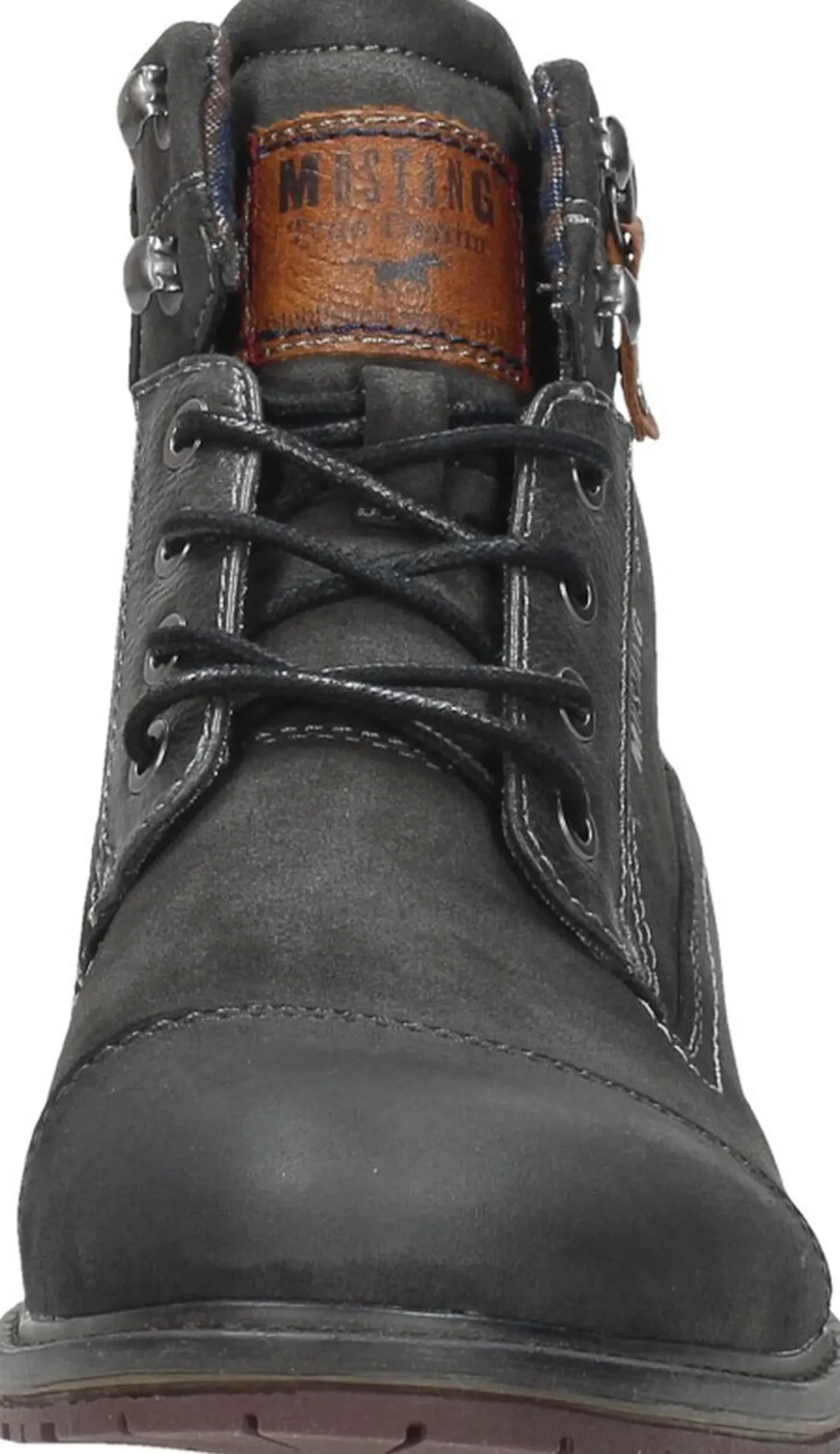 Mustang Heren veterschoenen Donkergrijs Discount