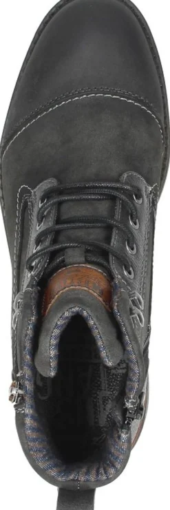 Mustang Heren veterschoenen Donkergrijs Discount