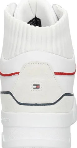Tommy Hilfiger High Cut Seasonal Basket Sneaker Wit Hot
