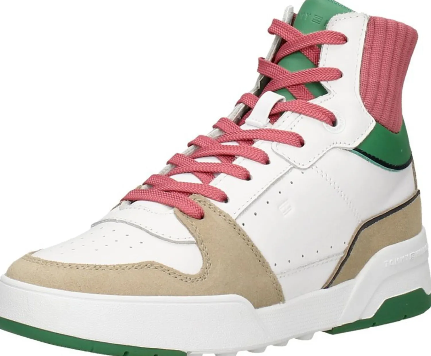 Tommy Hilfiger High Cut Seasonal Basket Sneaker Wit Hot