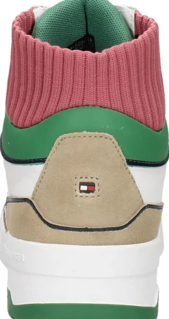 Tommy Hilfiger High Cut Seasonal Basket Sneaker Wit Hot
