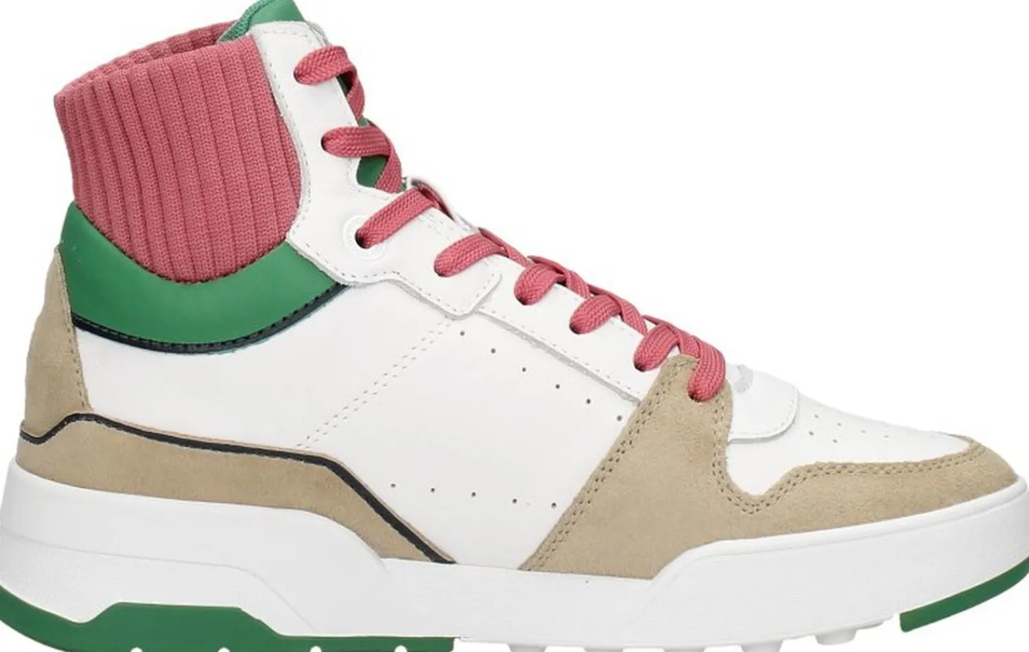 Tommy Hilfiger High Cut Seasonal Basket Sneaker Wit Hot