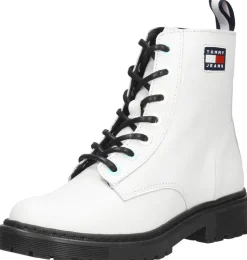 Tommy Hilfiger Iridescent Eyelets Flat boot Wit Hot