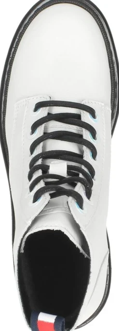Tommy Hilfiger Iridescent Eyelets Flat boot Wit Hot