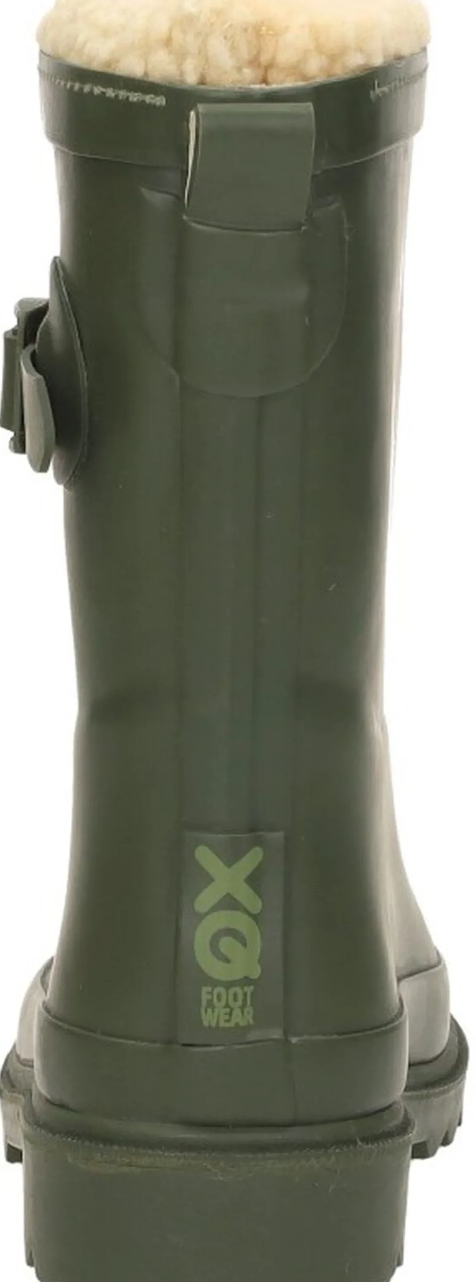 Xq Footwear Kids Rubber Rain Boots Fur Groen Outlet