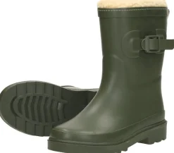Xq Footwear Kids Rubber Rain Boots Fur Groen Outlet