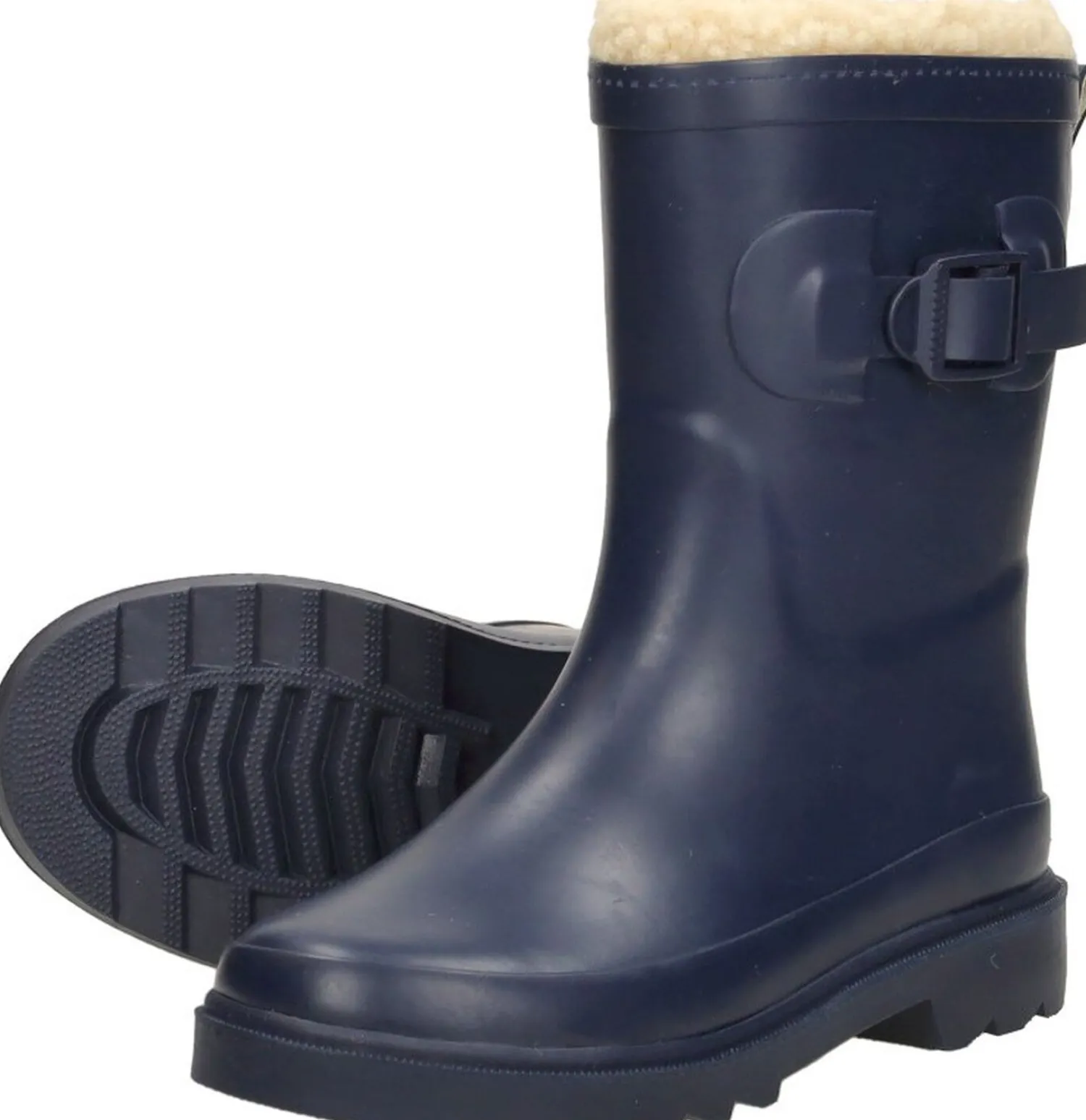 Xq Footwear Kids Rubber Rain Boots Fur Blauw New