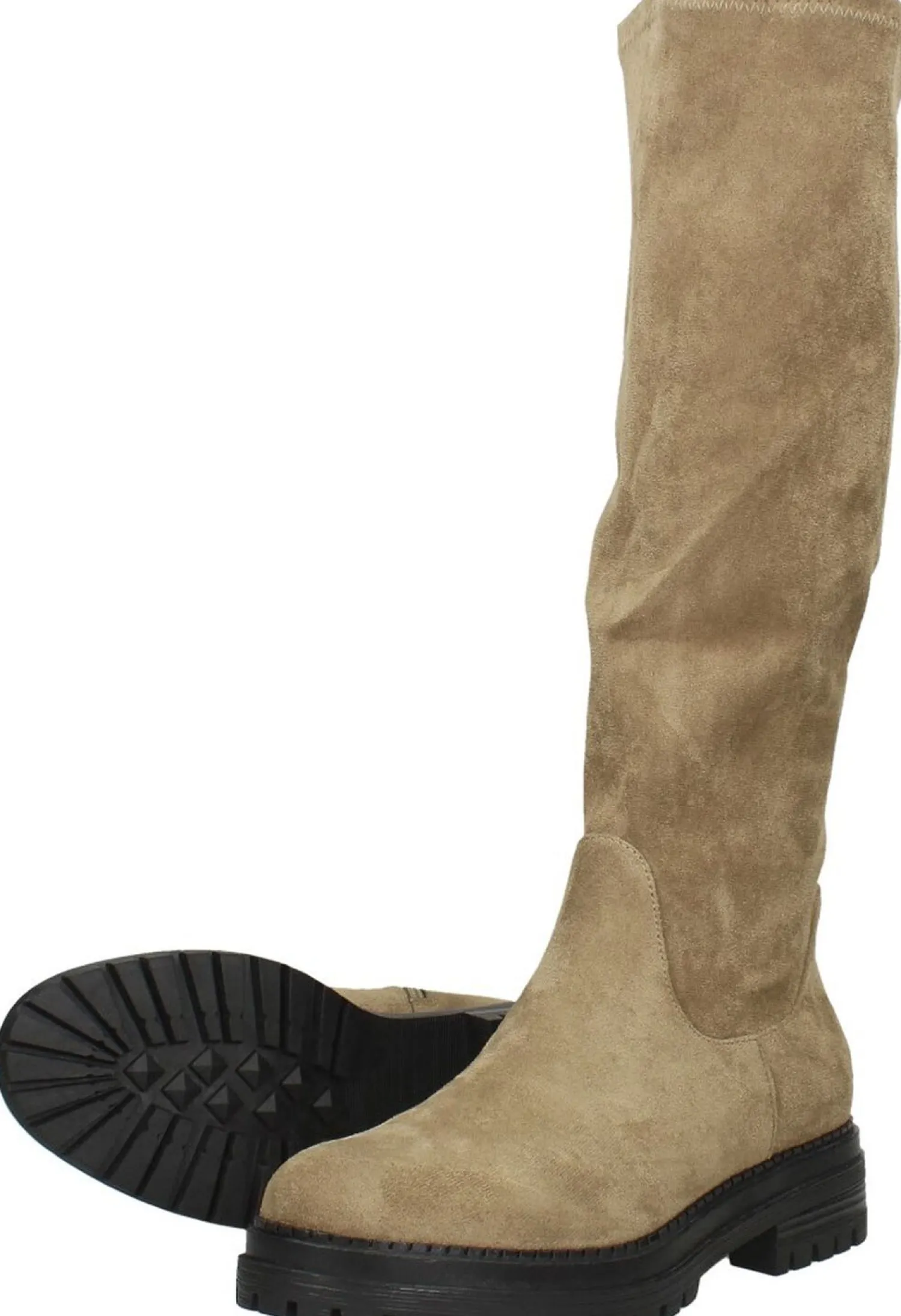 Sub55 Lange Laarzen Beige Fashion