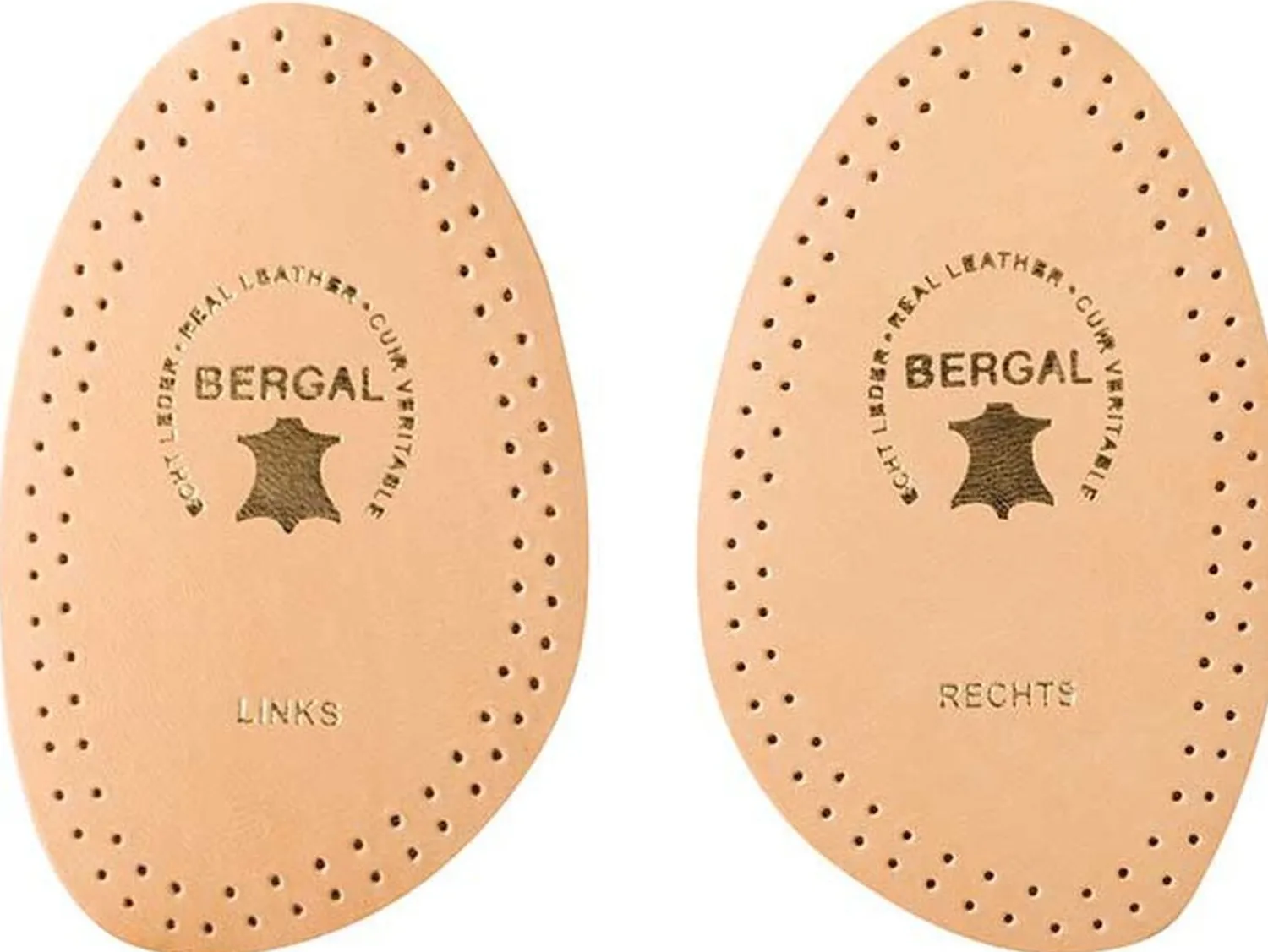 Bergal Leather Half Sole Beige Outlet