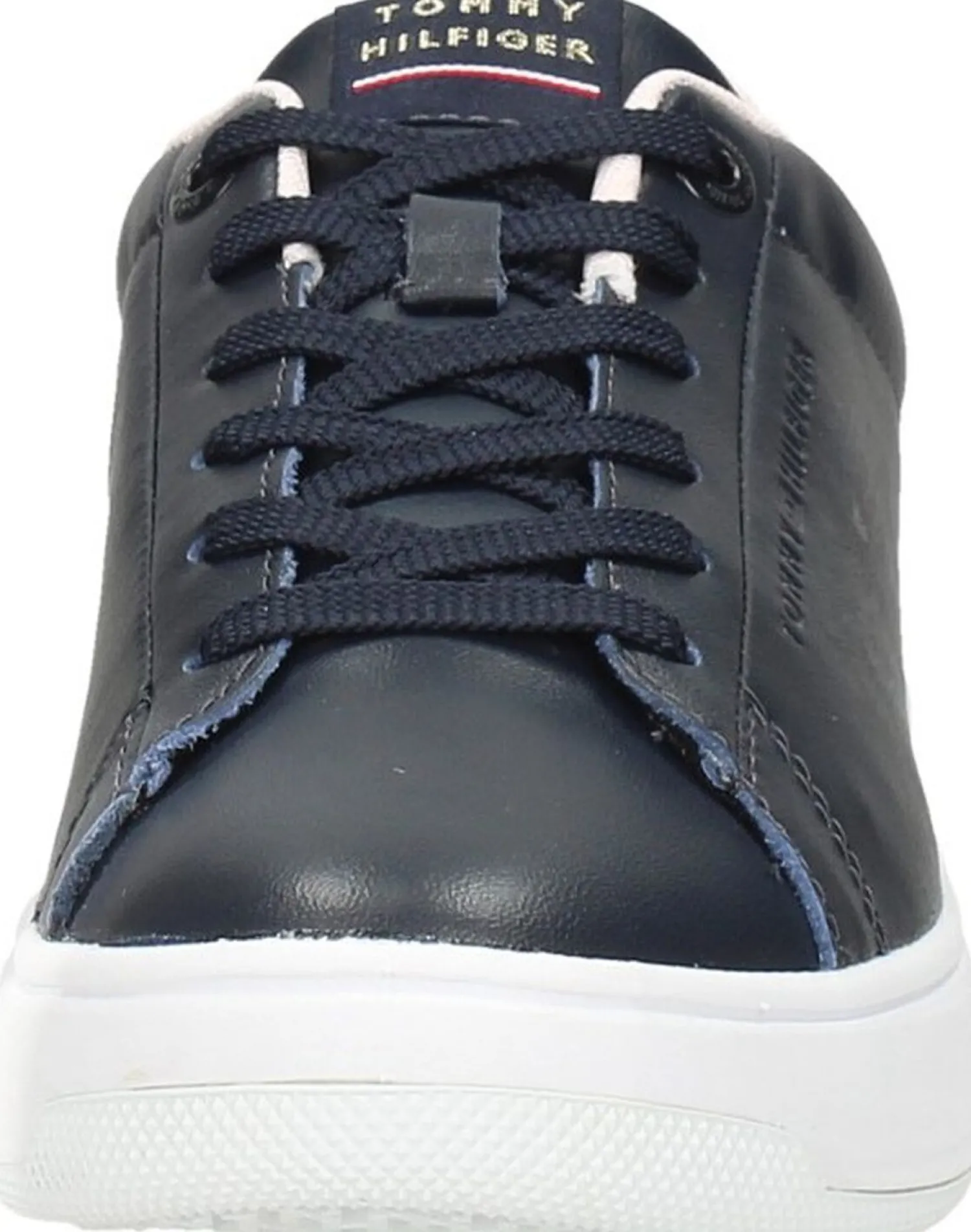 Tommy Hilfiger Lowcut Leather Cupsole Blauw Online