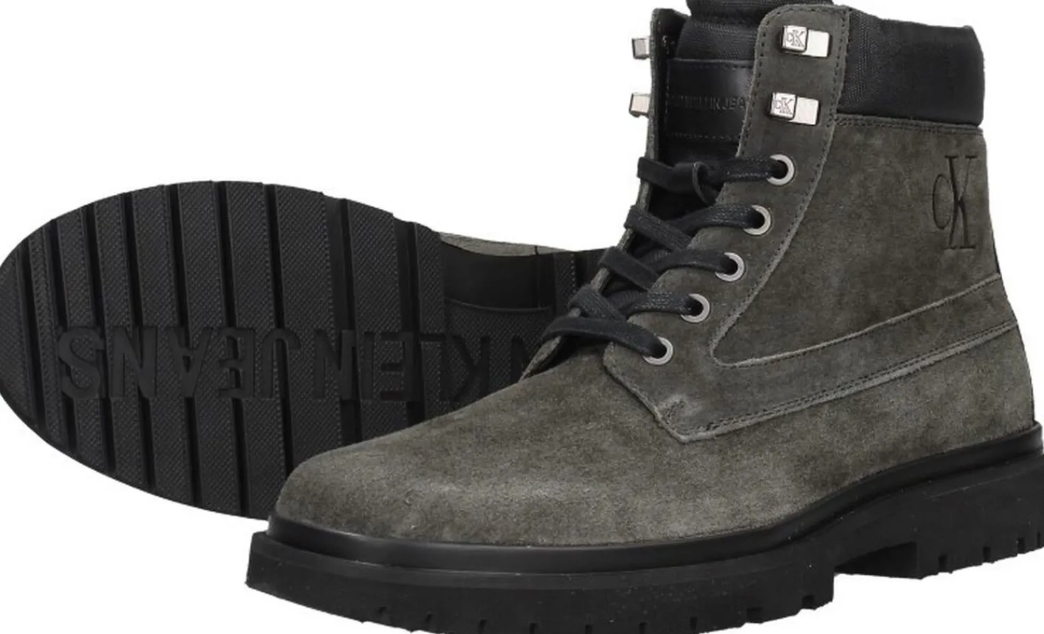 Calvin Klein Lug Mid Lace Up Boot Hike Taupe Discount