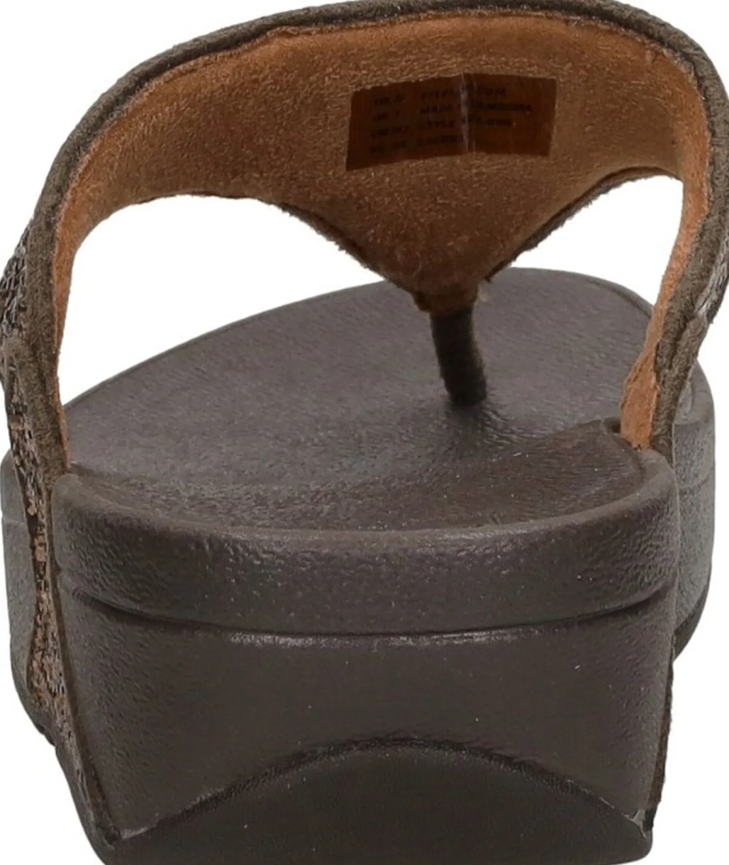 Fitflop Lulu Glitter Toe - Thongs PU Glitter Donkerbruin Online