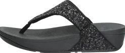 Fitflop Lulu Glitter Toe - Thongs PU Glitter Zwart Best