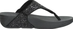 Fitflop Lulu Glitter Toe - Thongs PU Glitter Zwart Best