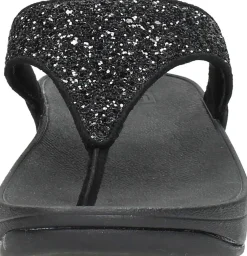 Fitflop Lulu Glitter Toe - Thongs PU Glitter Zwart Best