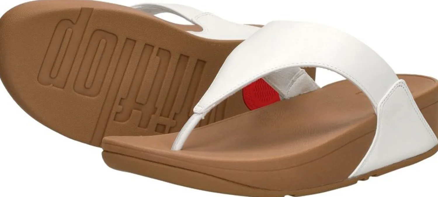 Fitflop Lulu Leather Toepost Wit Outlet