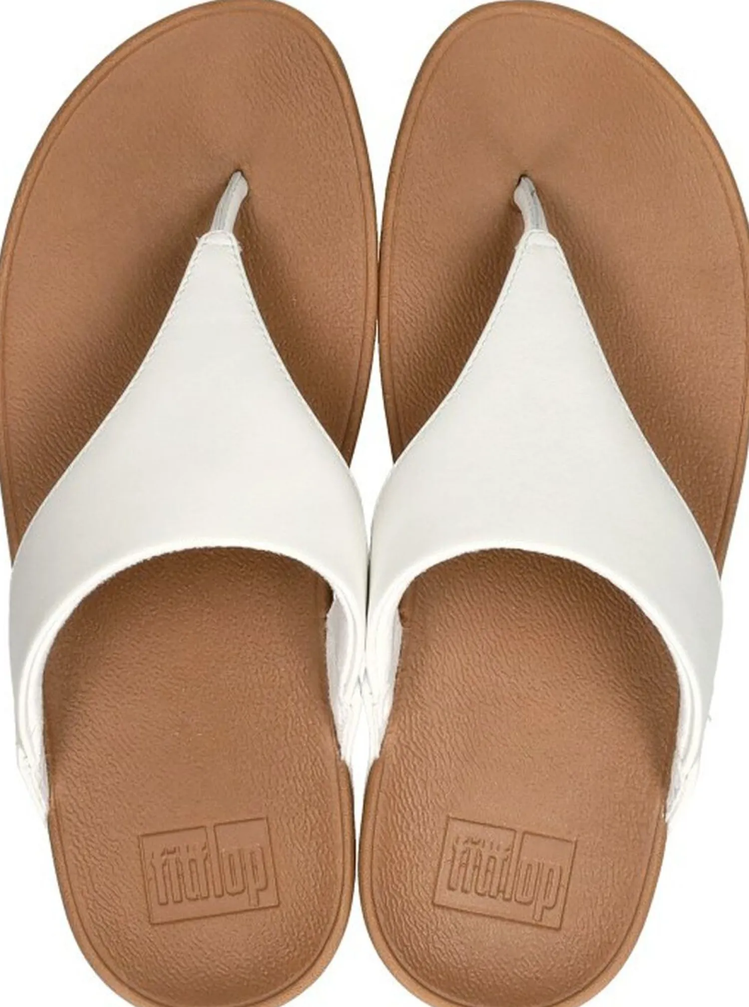 Fitflop Lulu Leather Toepost Wit Outlet
