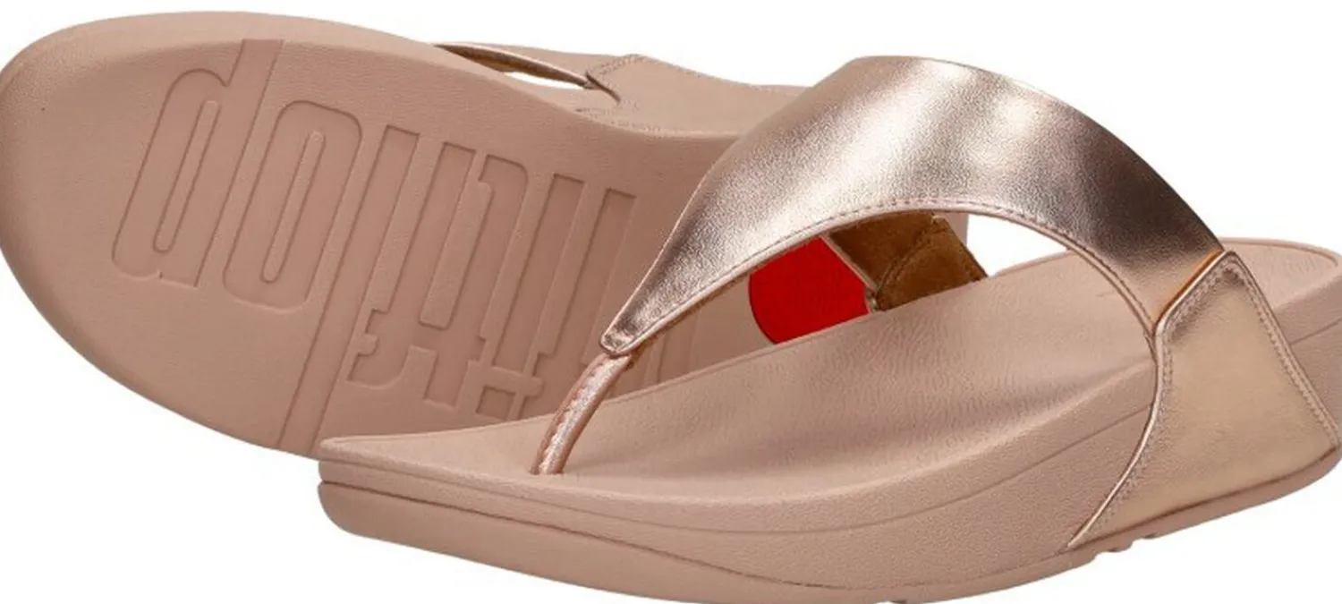 Fitflop Lulu Leather Toepost Rosé-goud New