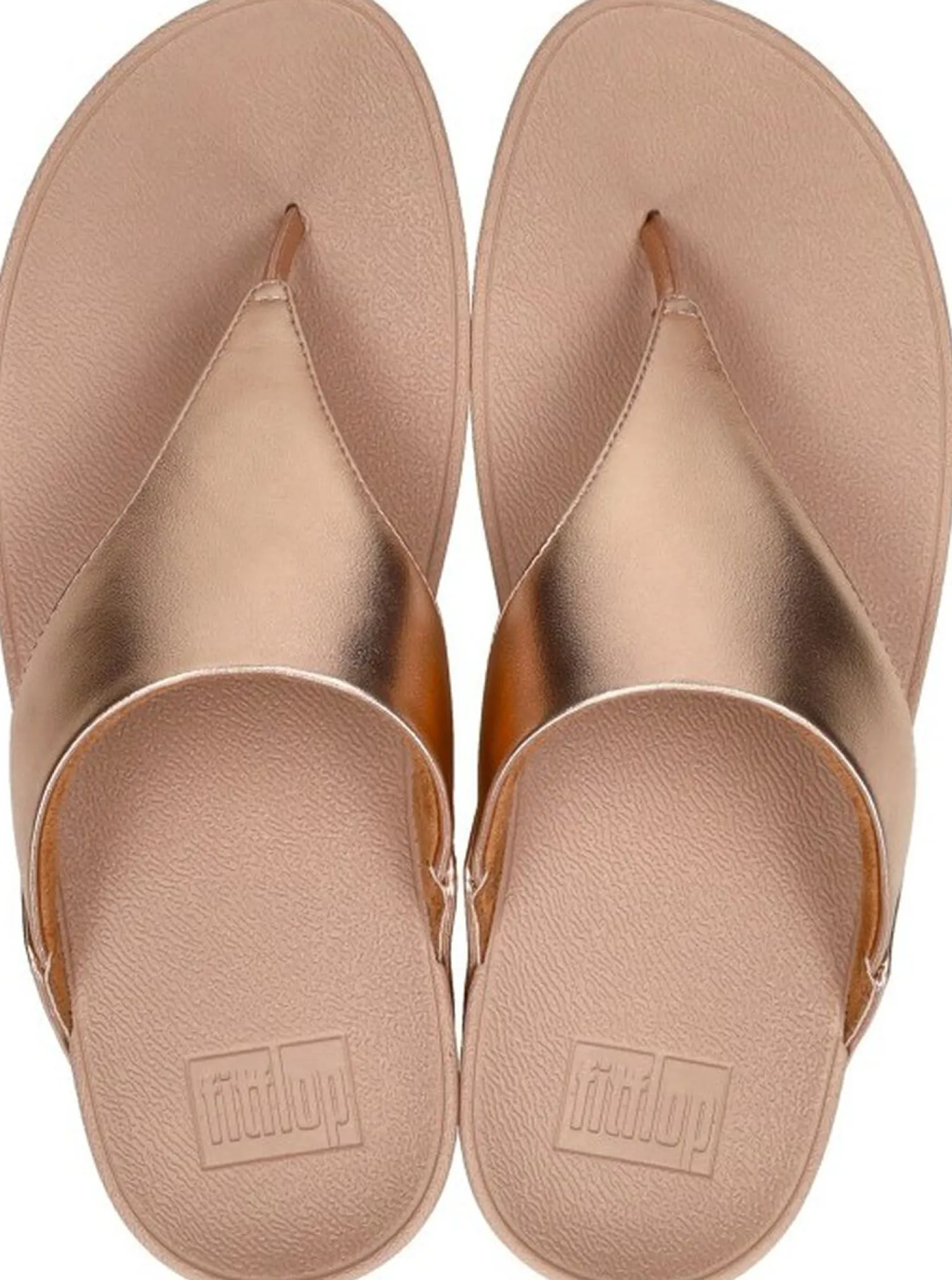 Fitflop Lulu Leather Toepost Rosé-goud New