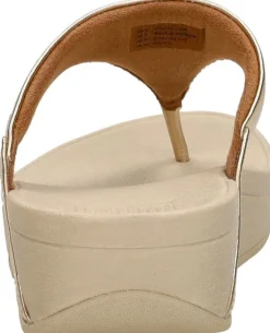Fitflop Lulu leather toepost Goudkleur Outlet
