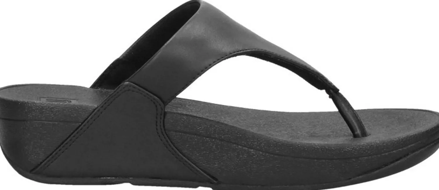 Fitflop Lulu Leather Toepost Zwart Clearance