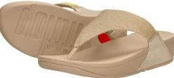 Fitflop Lulu Shimmerlux Toe - Post Sandals Beige Sale