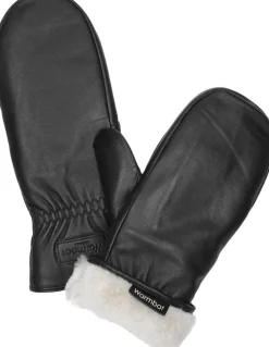 Warmbat Mitten Women Leather Zwart Outlet