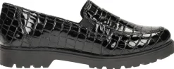 Rieker Mocassin Zwart croco lak Outlet
