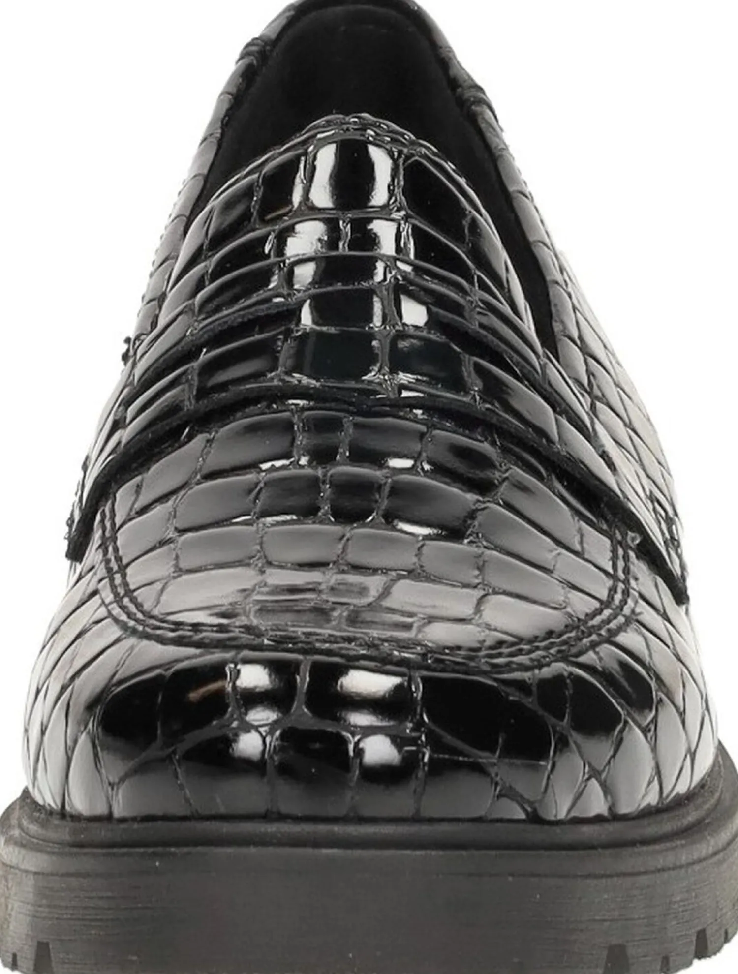 Rieker Mocassin Zwart croco lak Outlet