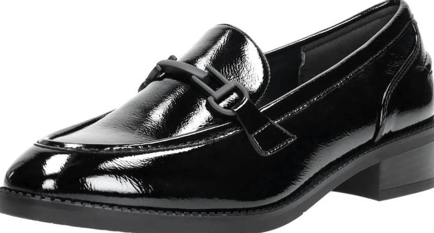Tamaris Mocassin Zwart lak Hot