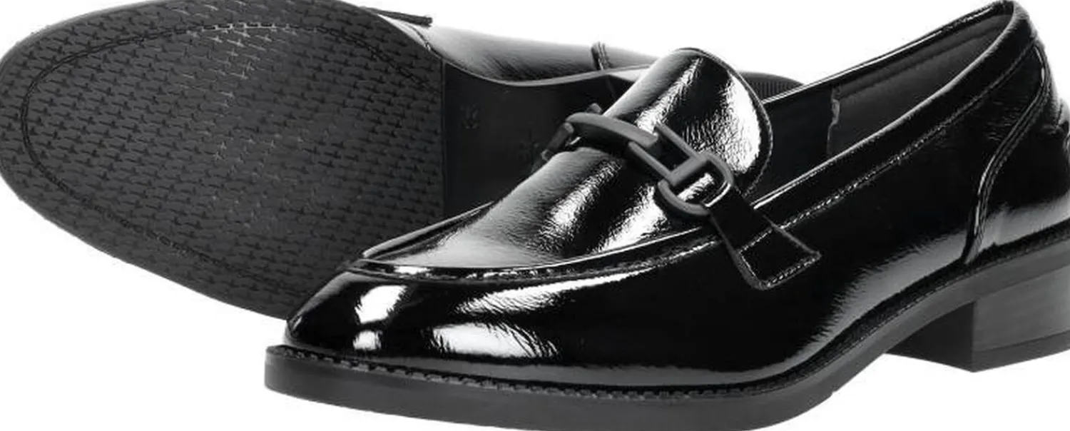 Tamaris Mocassin Zwart lak Hot