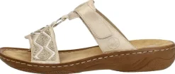 Rieker Open Teen Goudkleur Sale