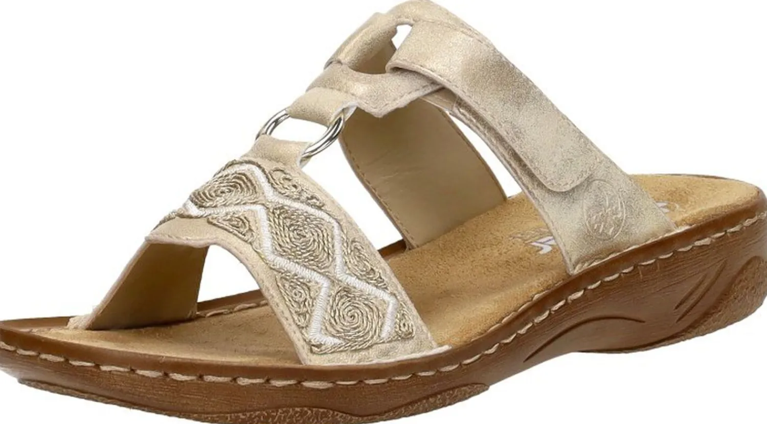 Rieker Open Teen Goudkleur Sale