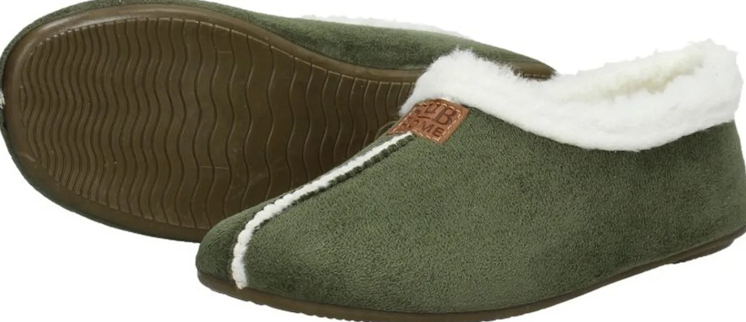 Sub55 Home Collection Pantoffels Dicht Khaki Hot