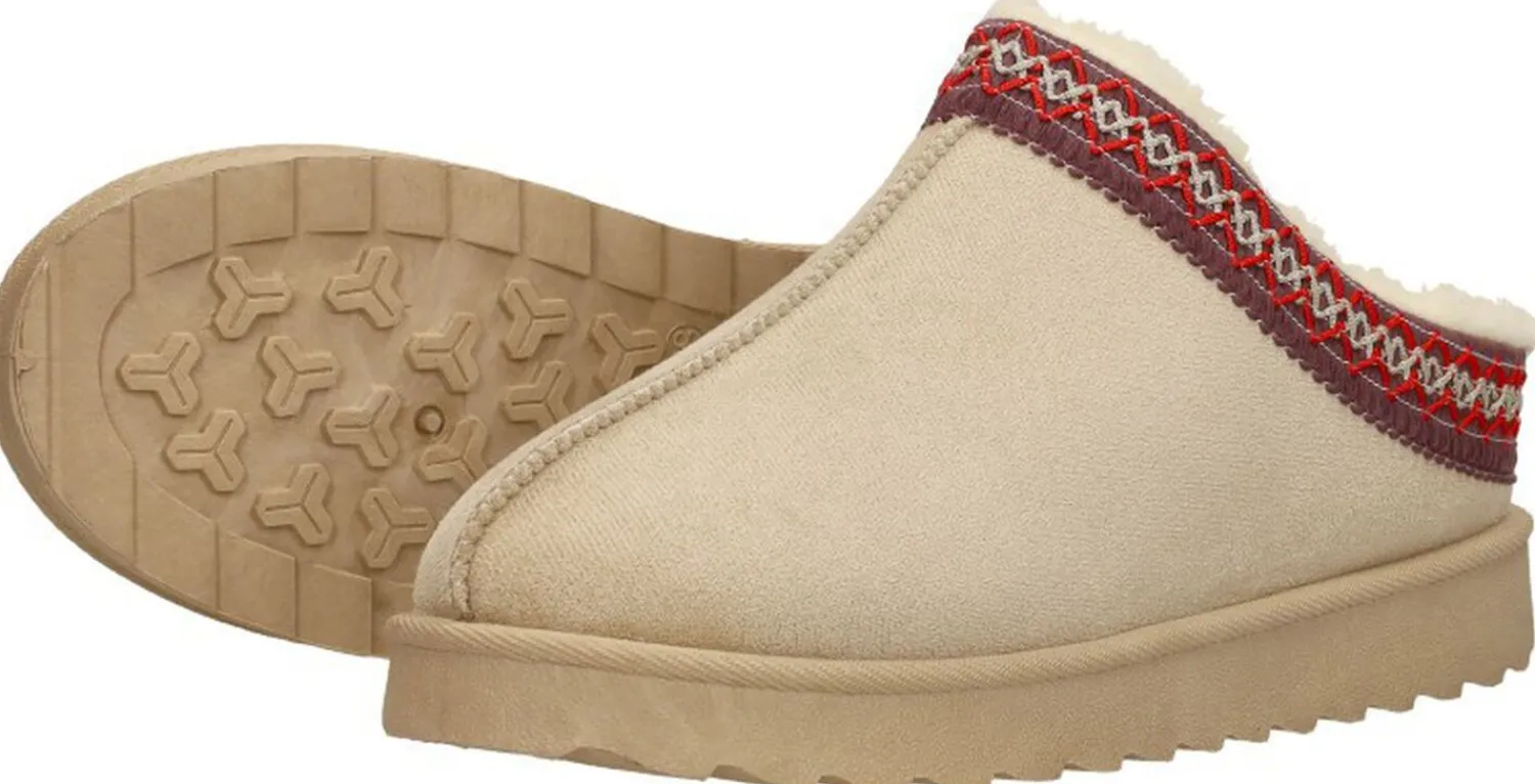 Sub55 Home Collection Pantoffels Dicht Beige Outlet